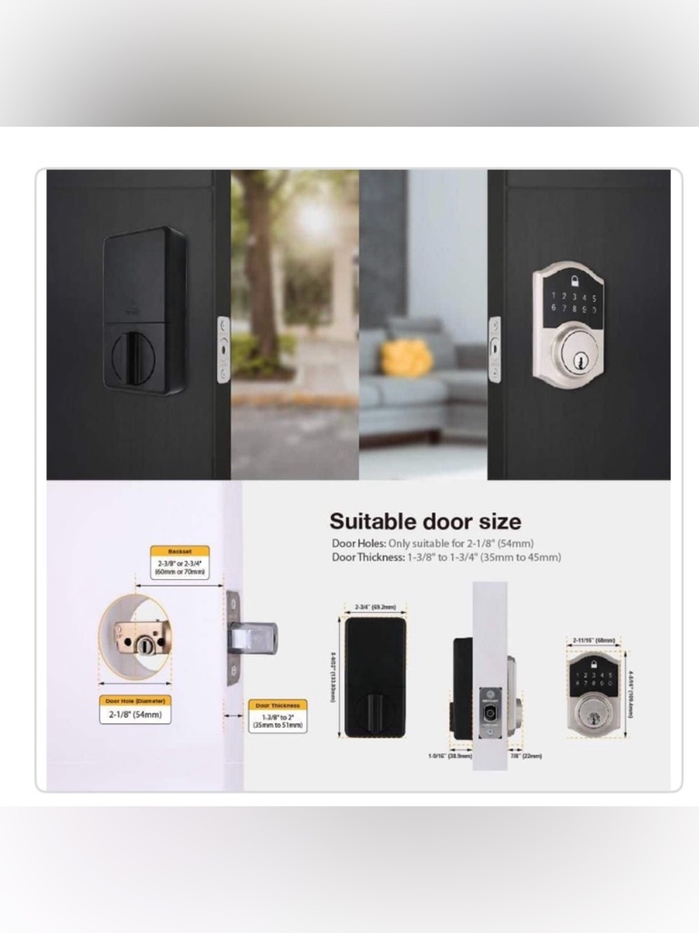 Defiant Touchpad Deadbolt - Satin Nickel - Picture 5 of 8
